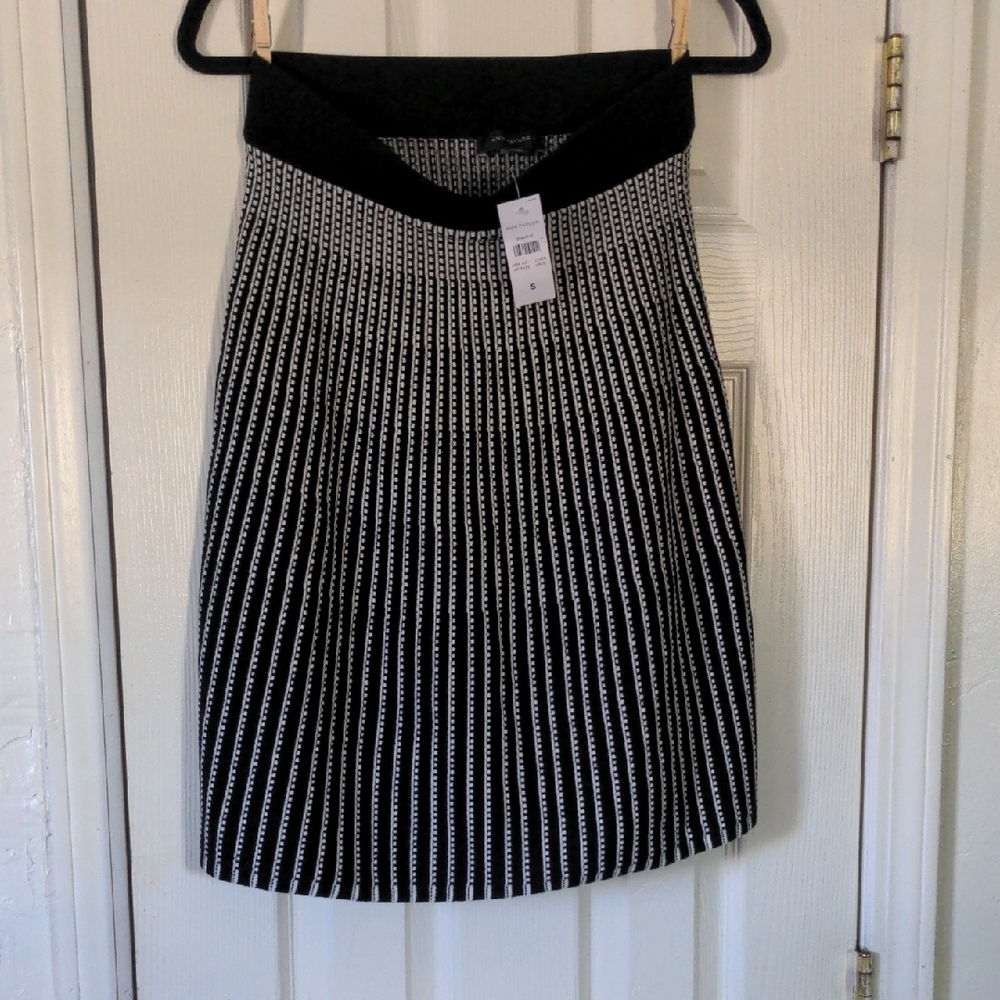 Ann Taylor Black and White Skirt